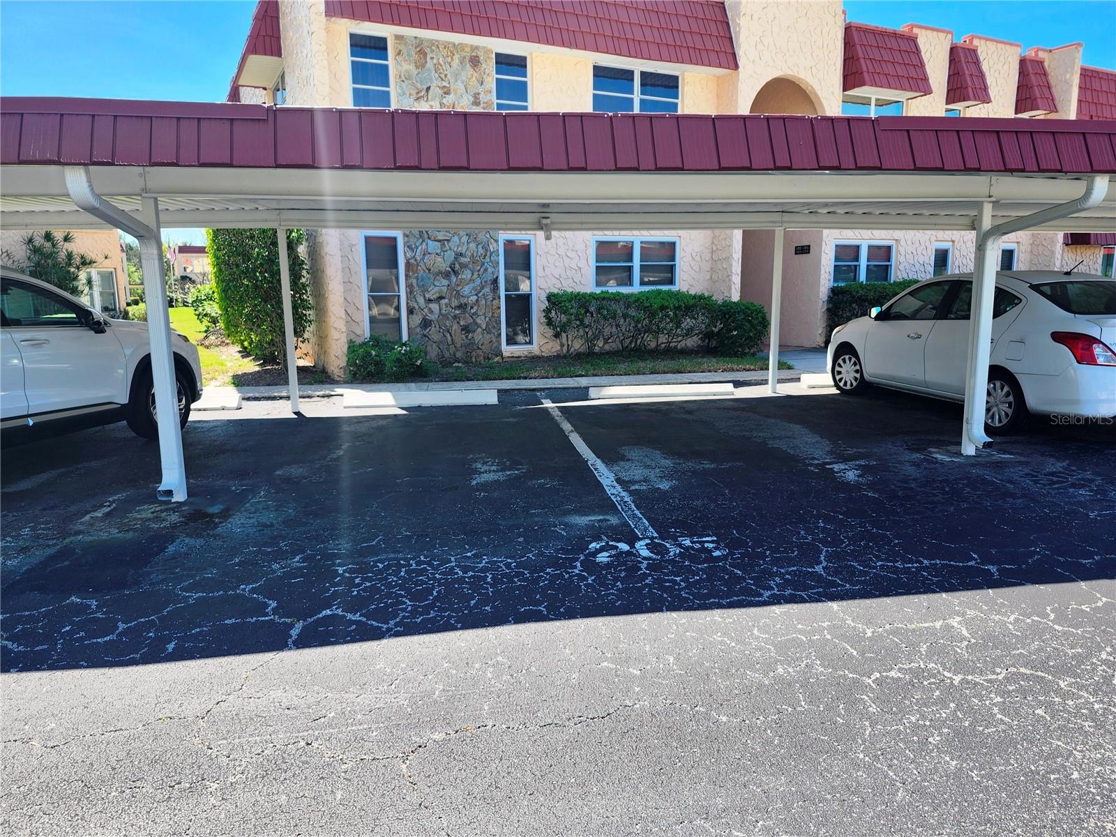 2 Covered Parking Spaces at Your Entryway