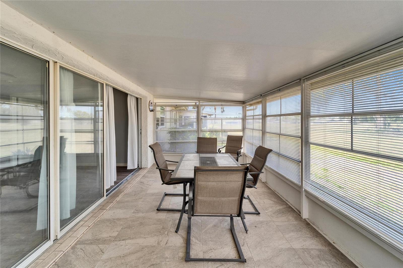 Enclosed screened porch