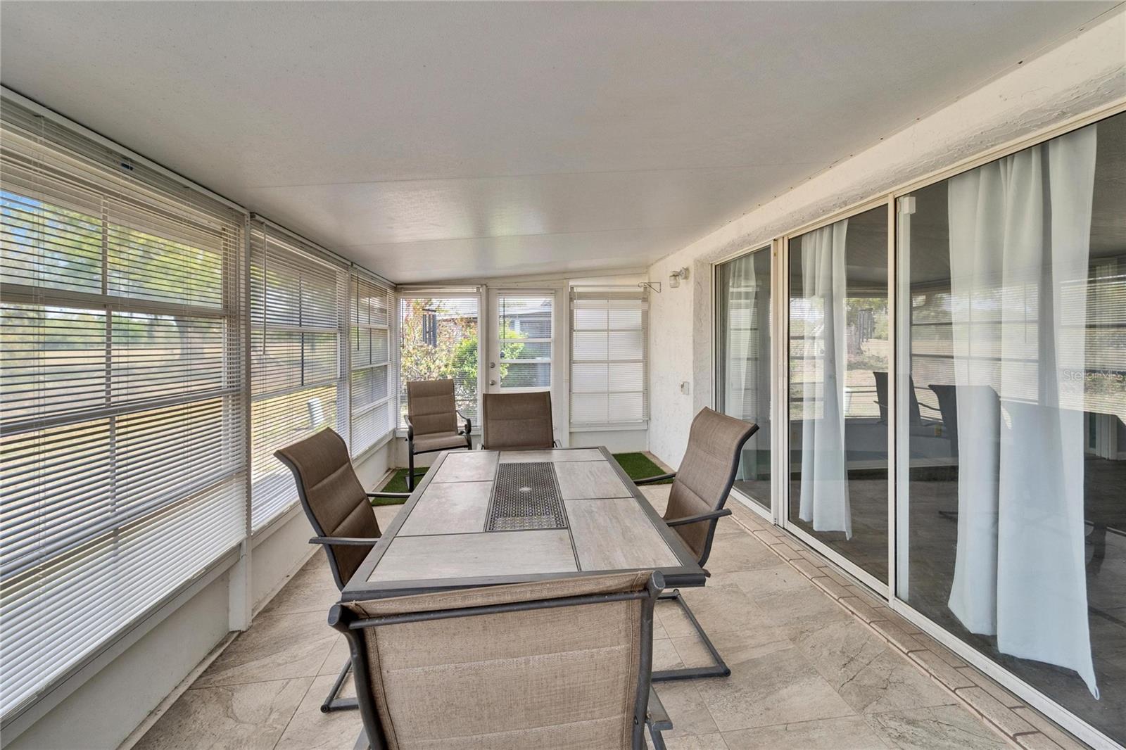 Enclosed screened porch