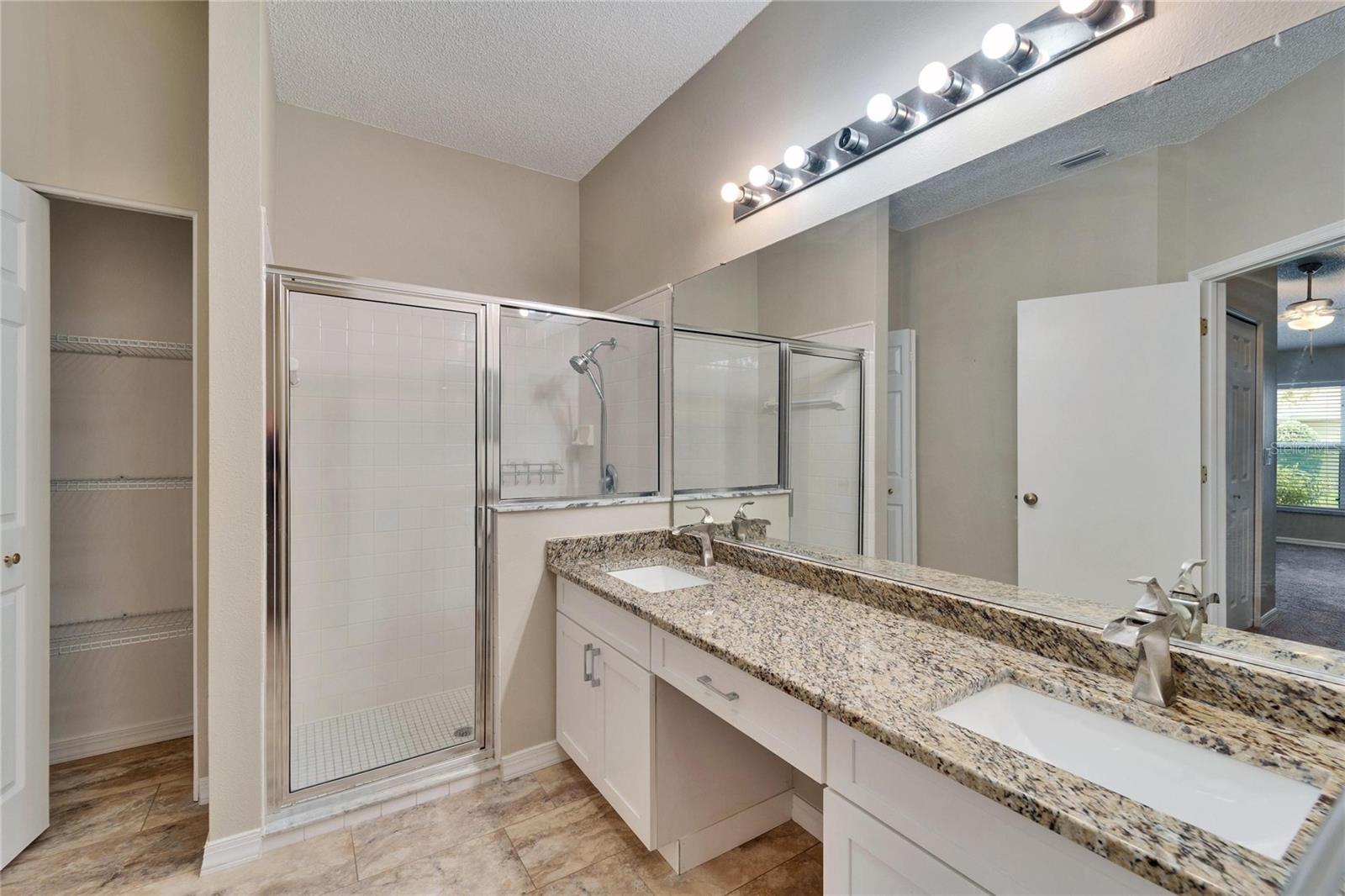 Walk-in Shower & Linen Closet