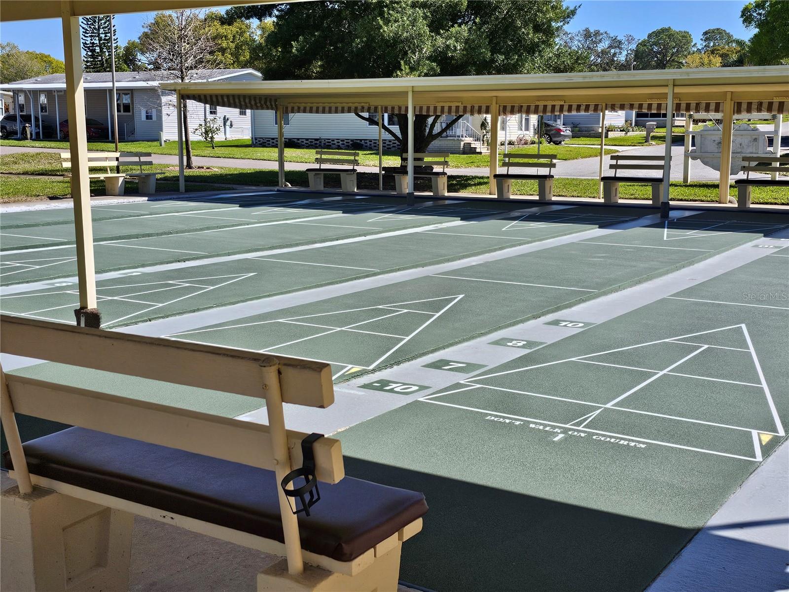 Shuffle board courts