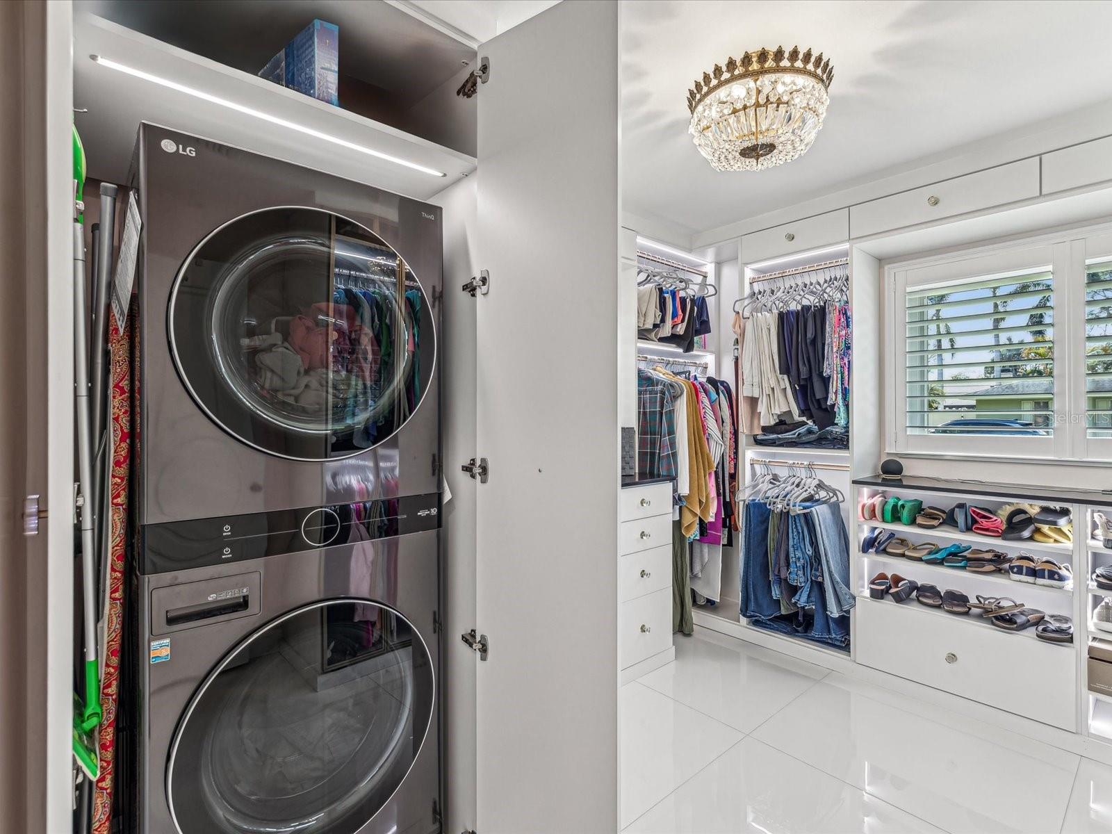 Washer/Dryer in Primary Closet