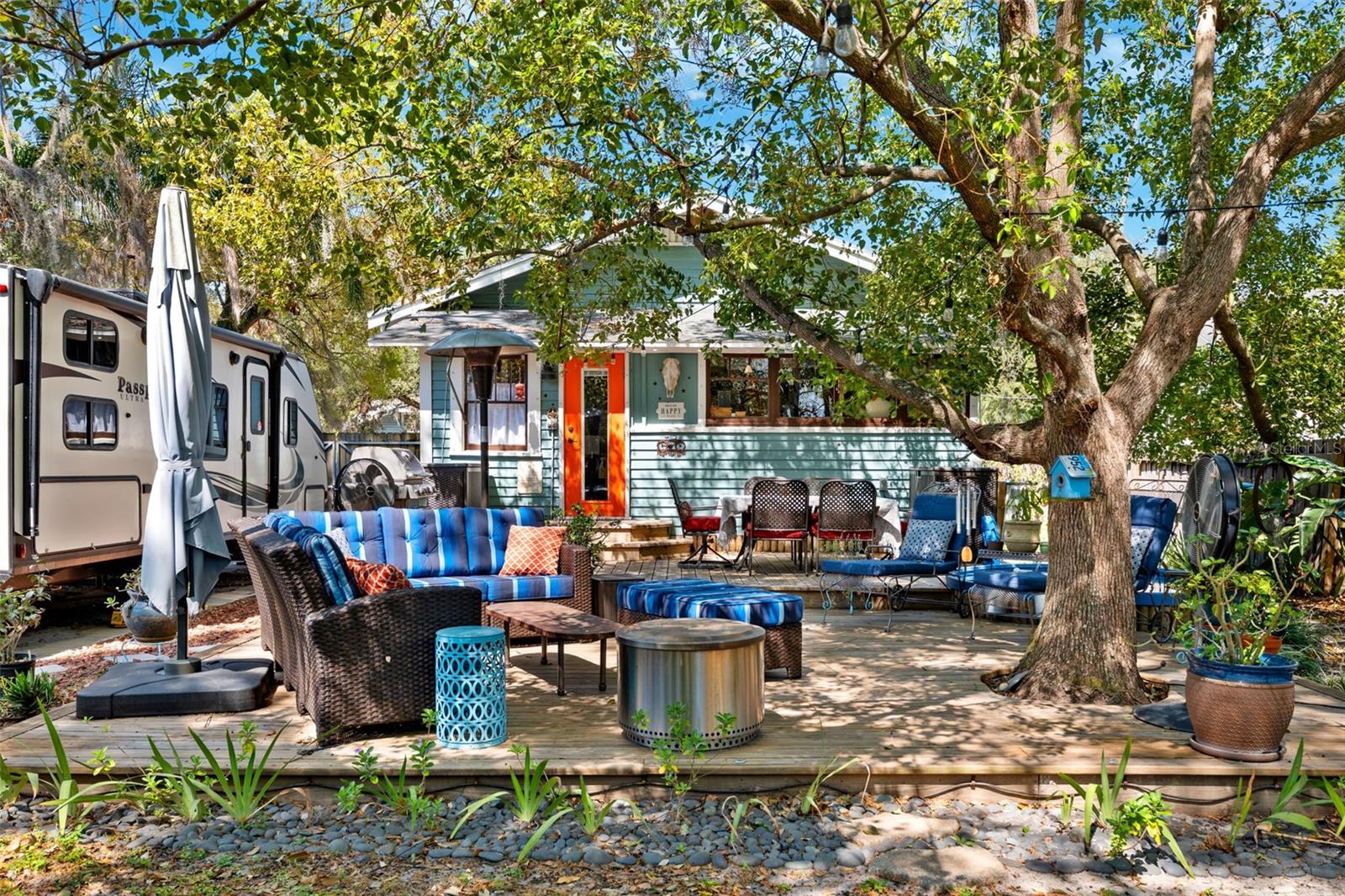 Large custom entertaining deck