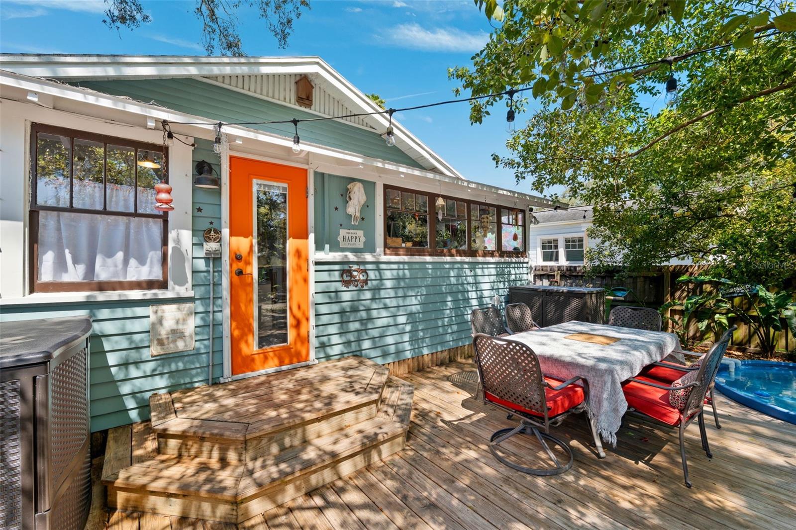 Large custom entertaining deck