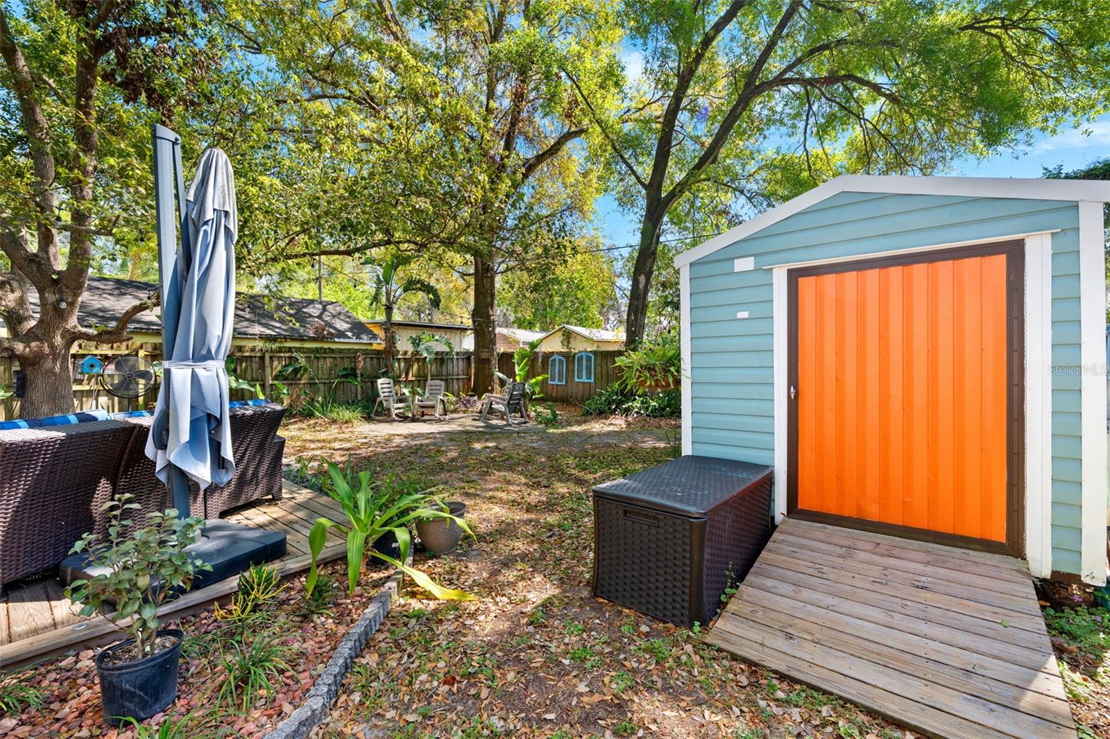 Storage shed with power