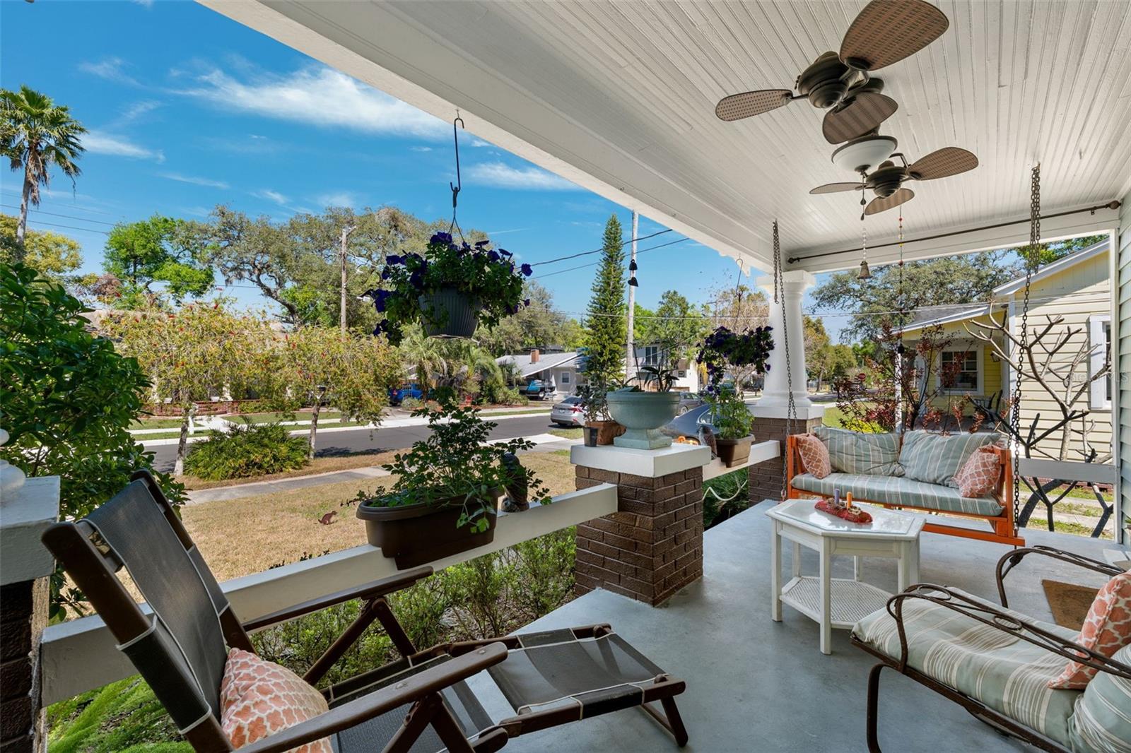 The welcoming front porch