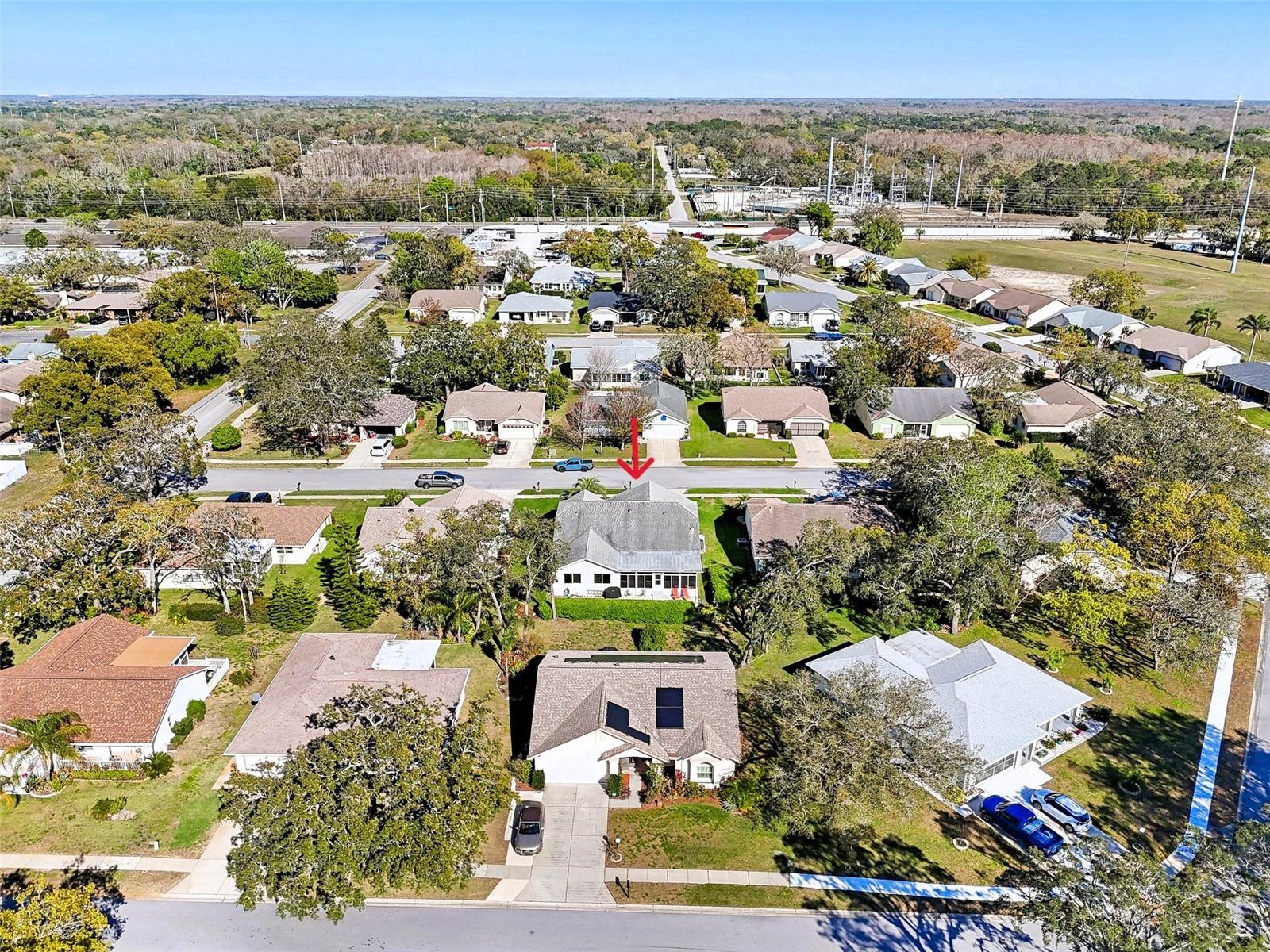 Back of home facing East