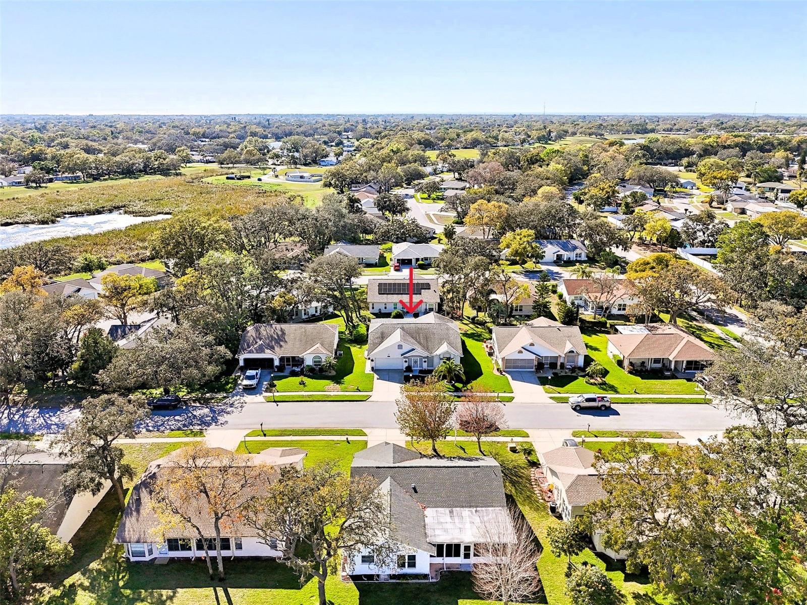 Front of home facing West