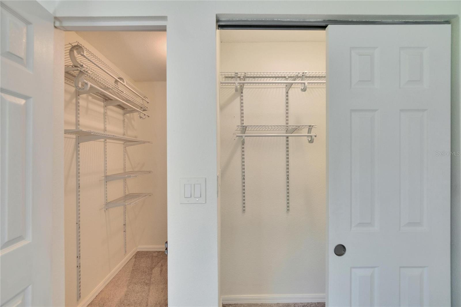 Master bed walk in  closets plus additional closet