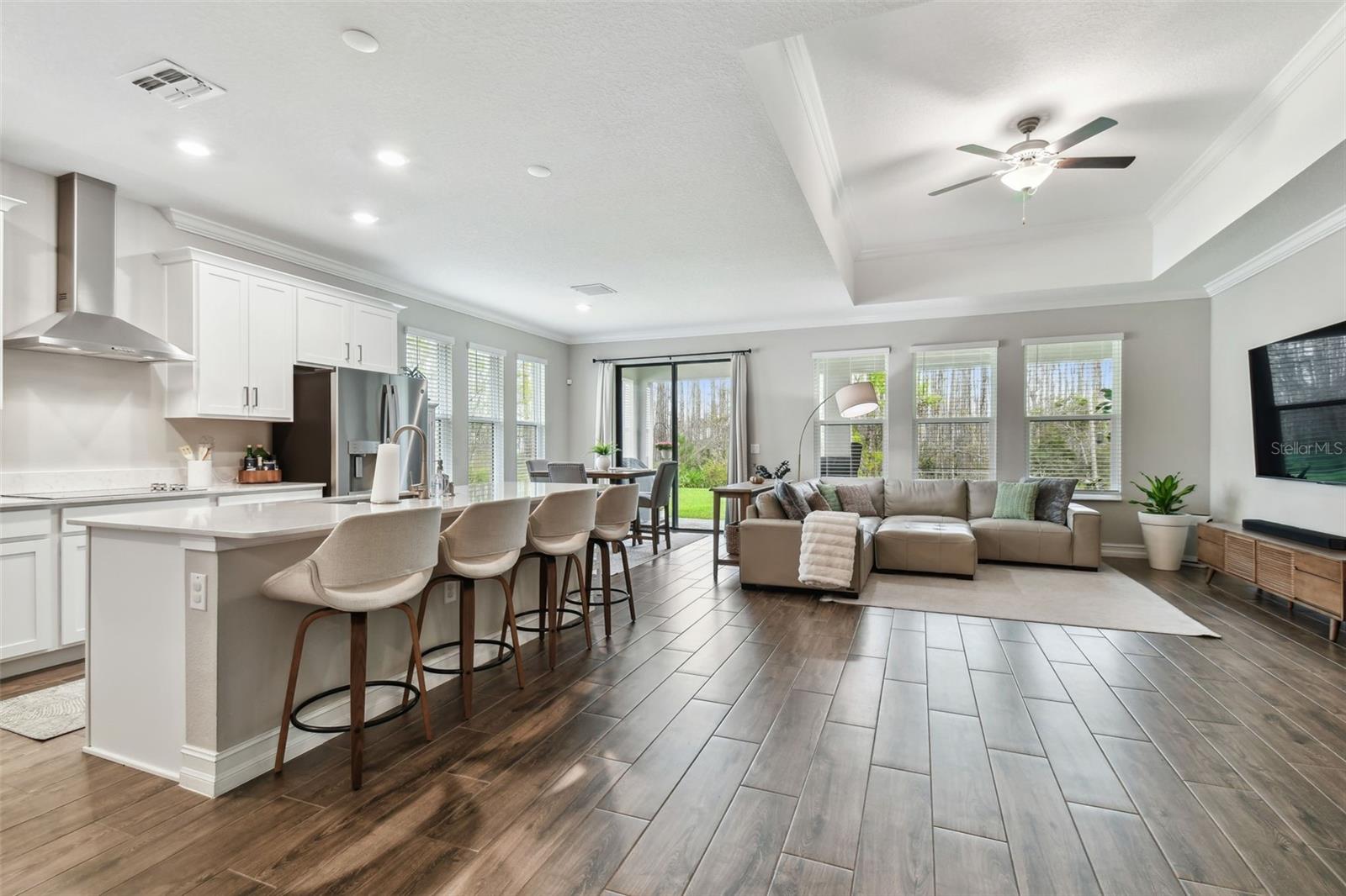 Kitchen open to Family Room