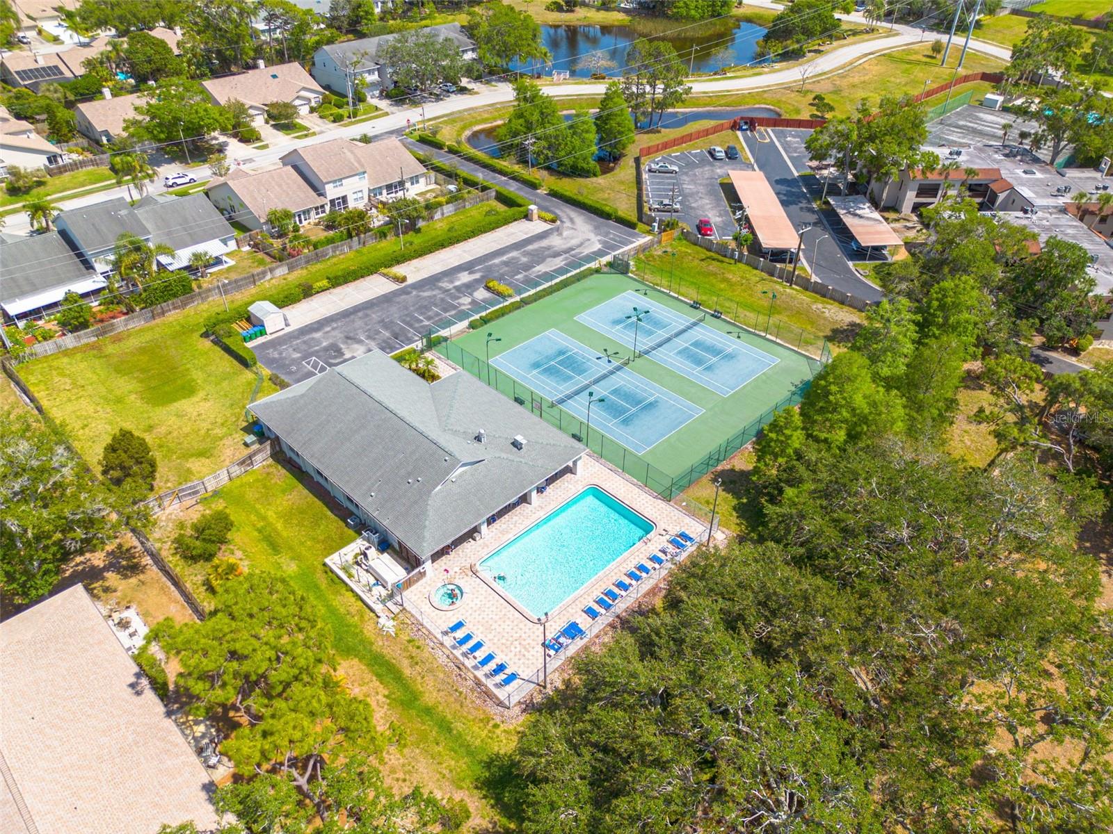 Community pool and tennis/pickleball courts