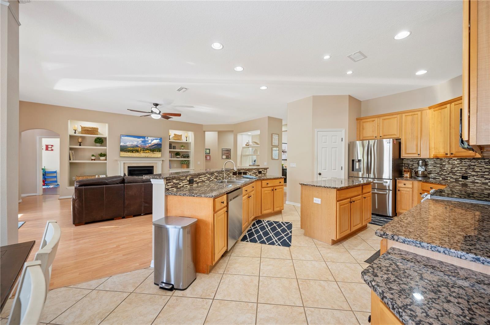 Kitchen open to large Grand Room