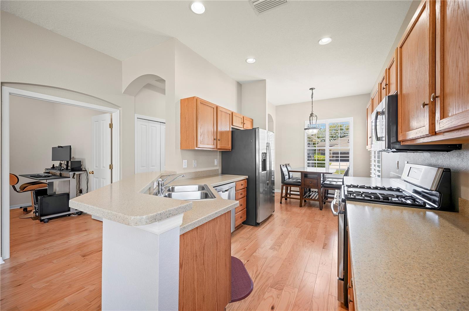 Beautiful wood flooring in main living areas