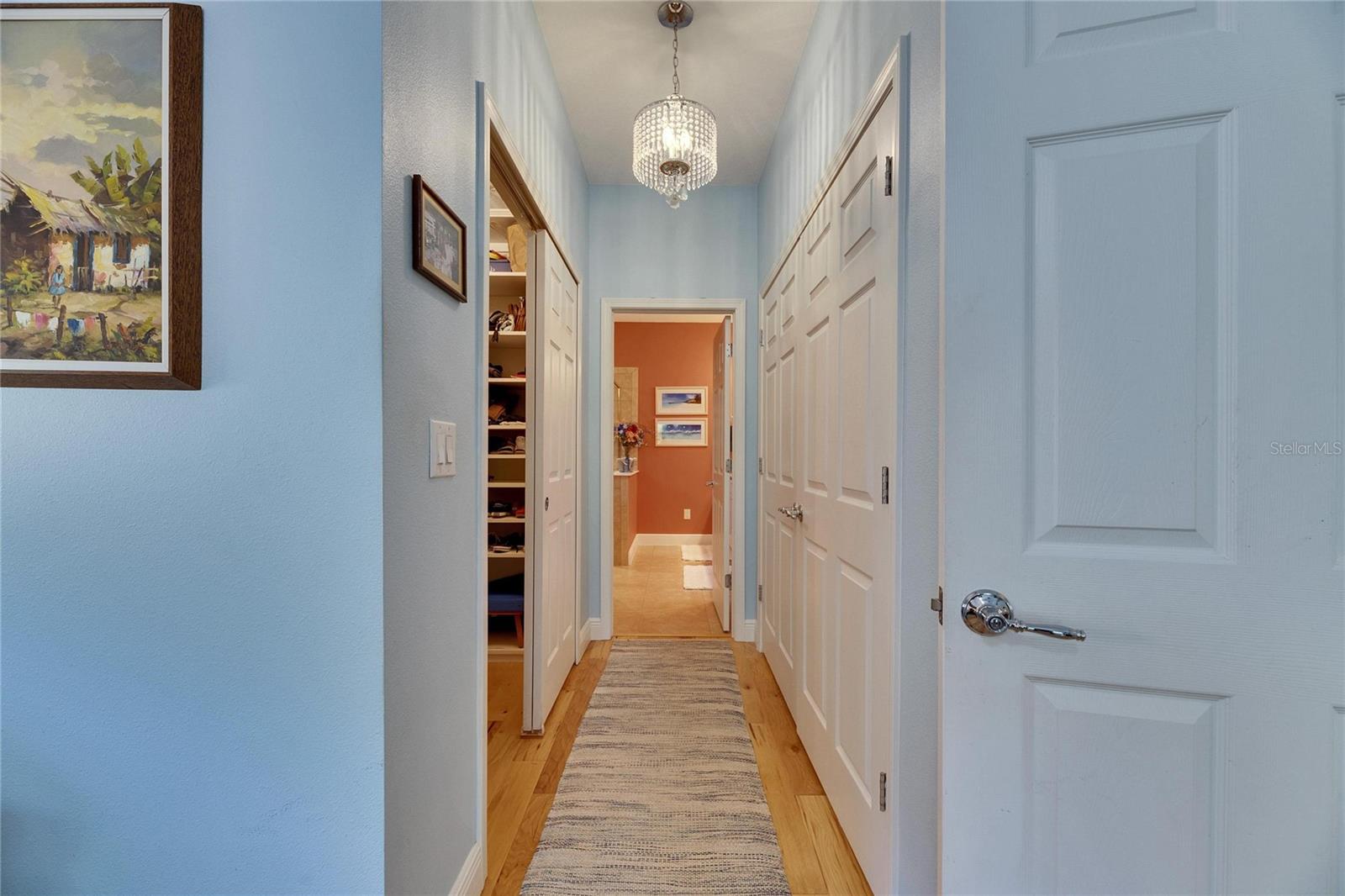 Built-in closet on the left. Entrance to owner's bathroom.