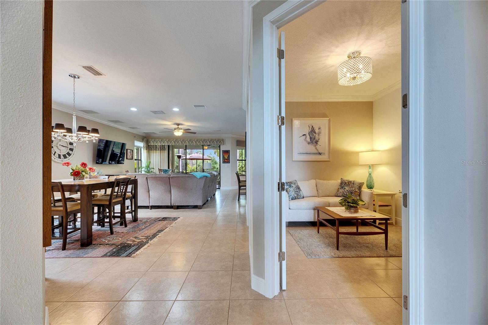 Dining room and livingroom on left-bonus/sitting room on right.