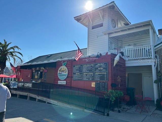 Downtown Dunedin Pinellas Biking/Walking Trail with refreshment station.