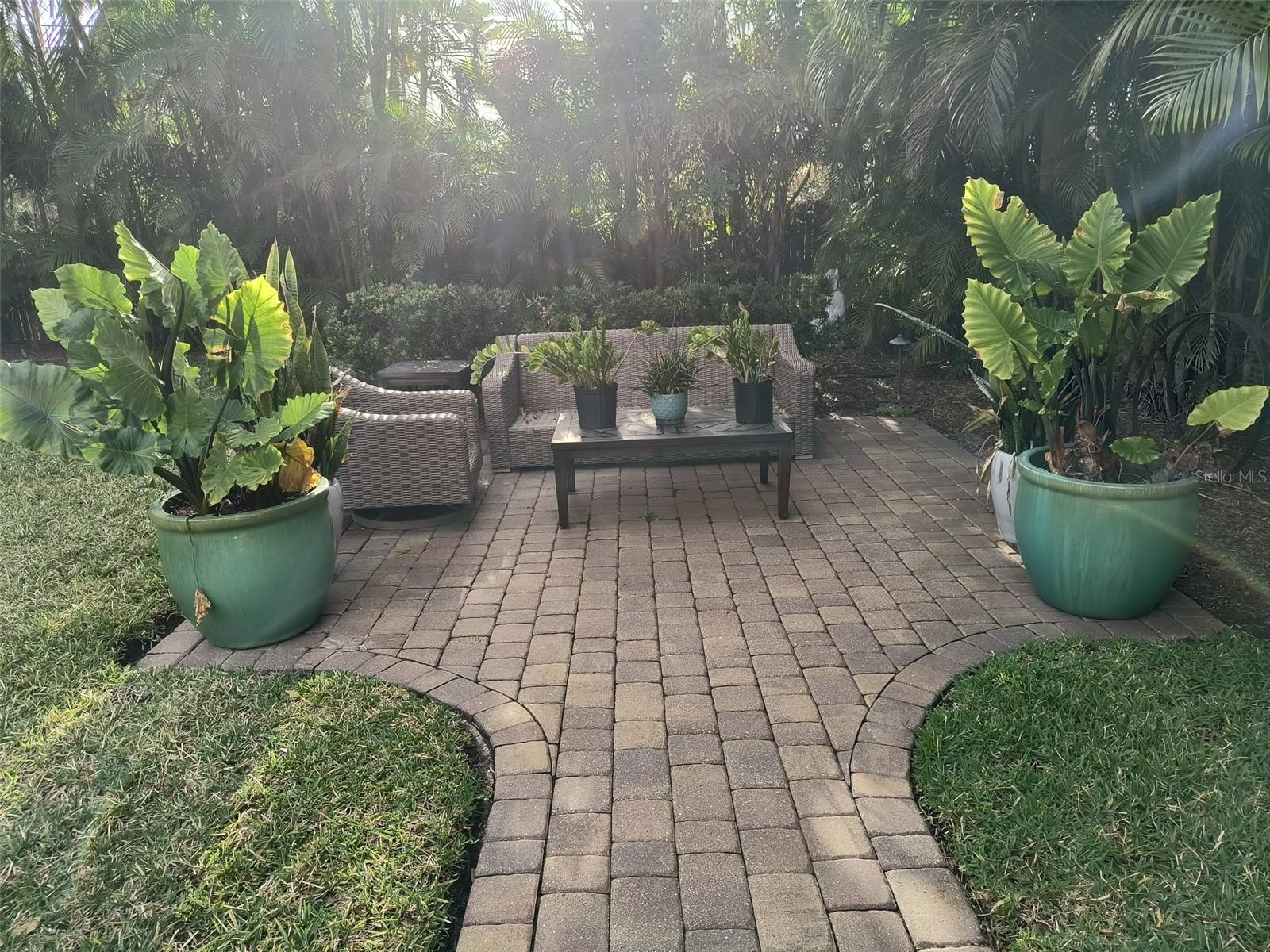 Beautiful Sitting Area in Backyard