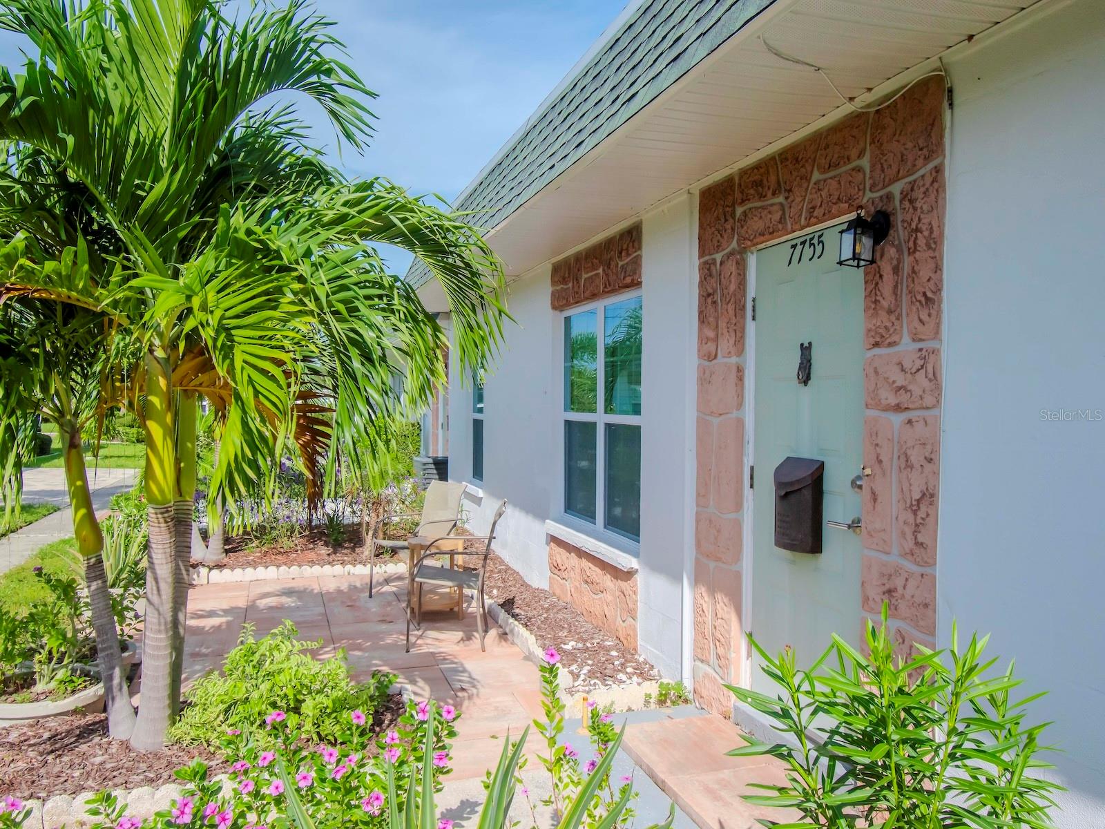 Beautiful patio by front door