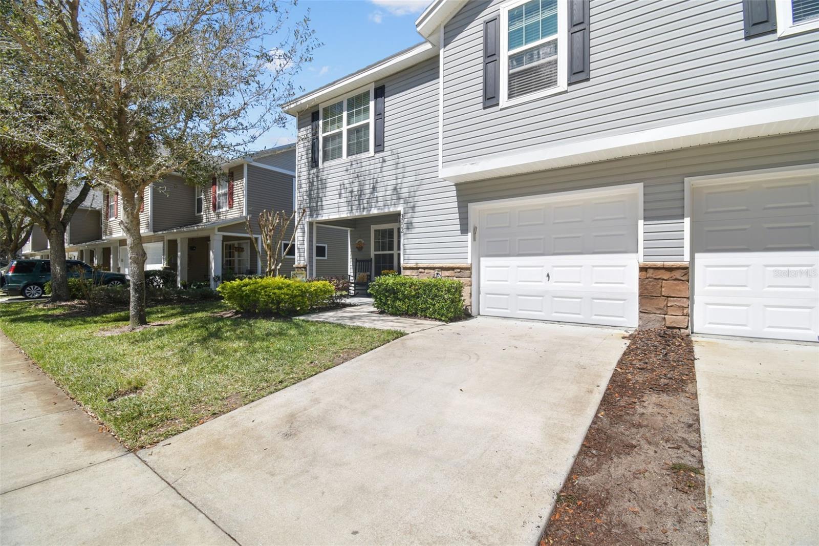 One car garage and driveway