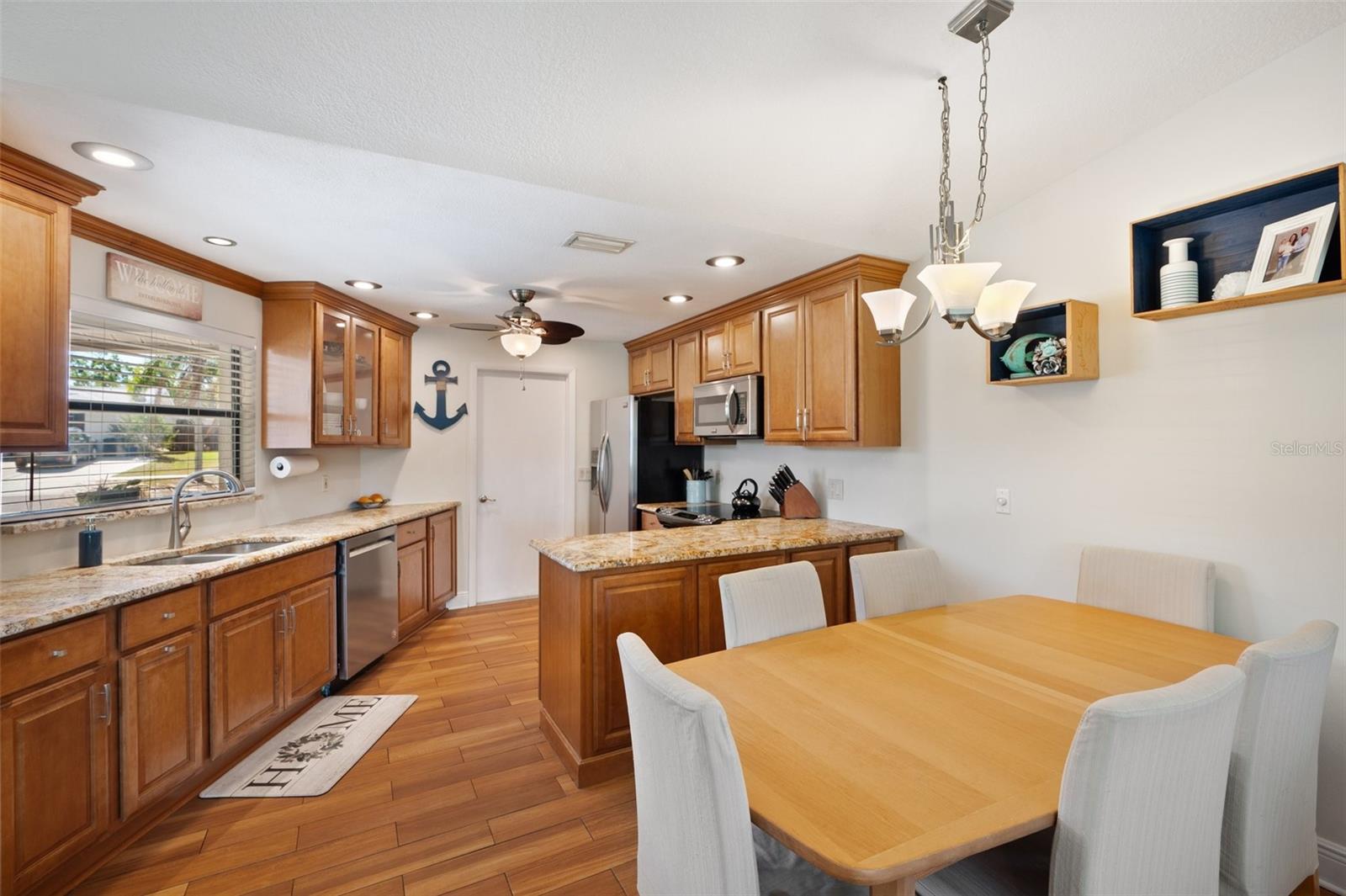 Kitchen with granite countertops