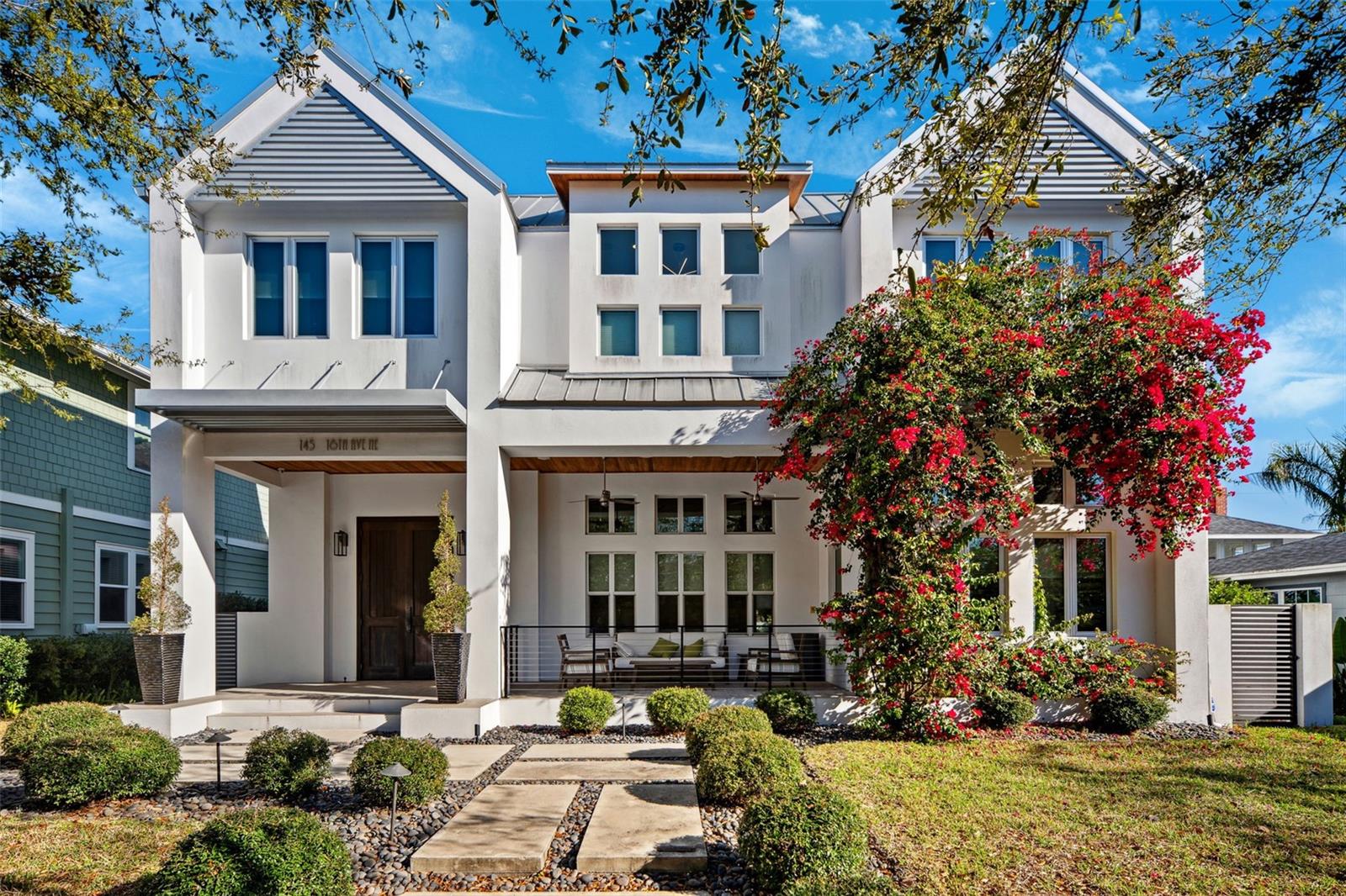 Exquisite custom home in Old Northeast St. Petersburg.