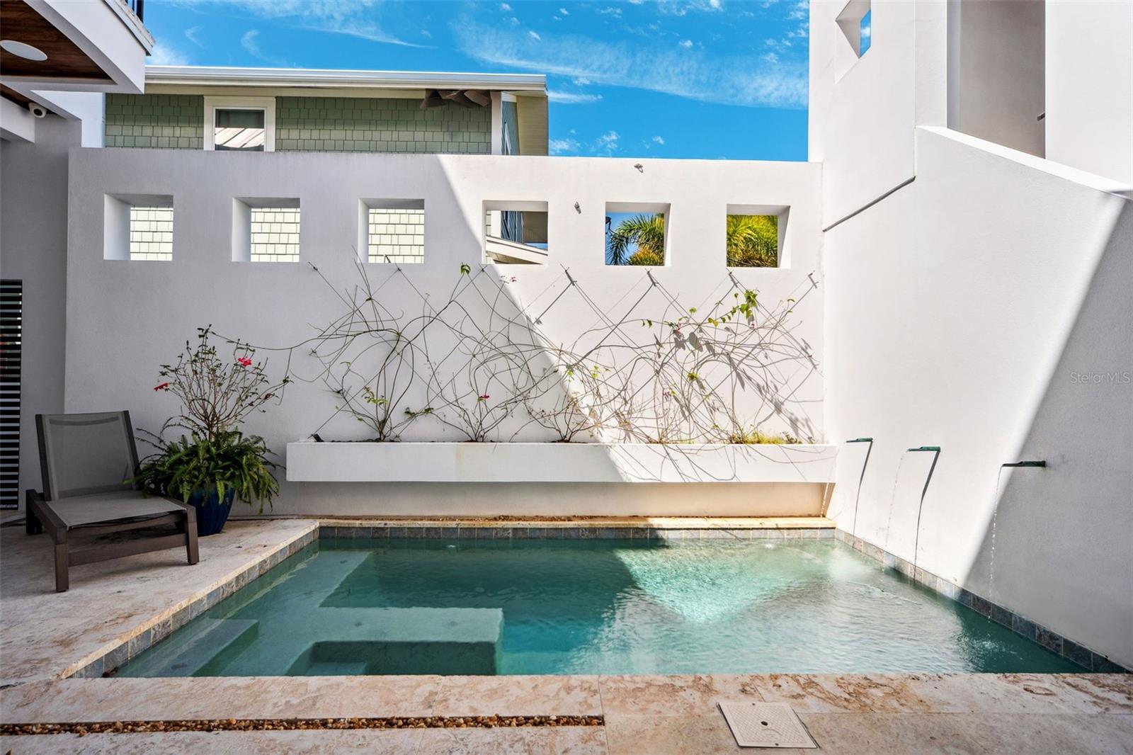 Private courtyard with pool.