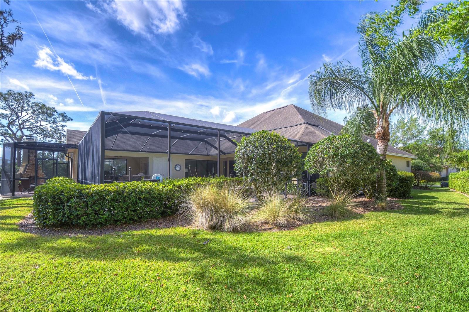 Nestled among lush greenery, this backyard oasis offers the perfect blend of relaxation and play, all under the expansive Florida sky.