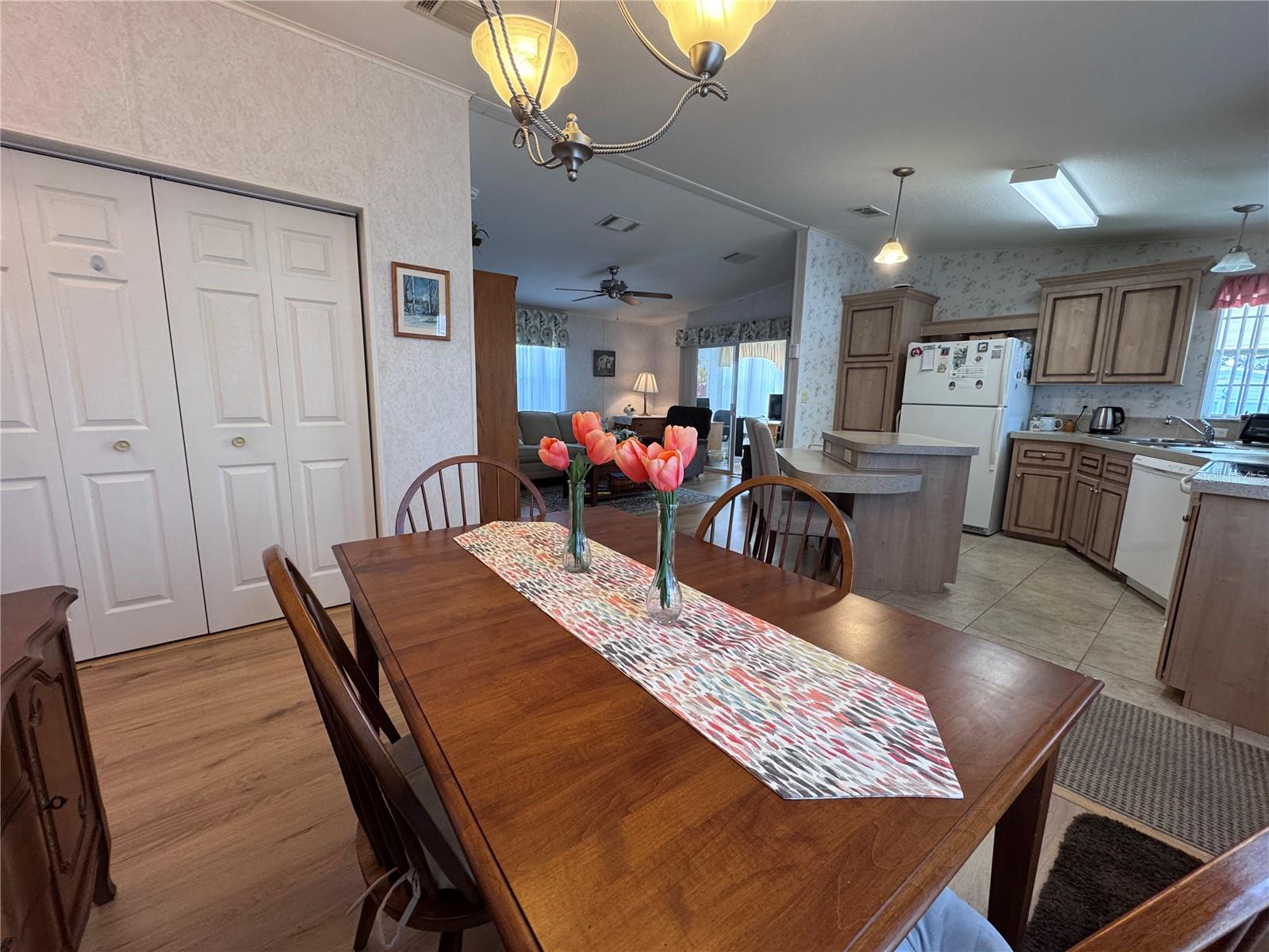 Open Floor plan from the dining room.