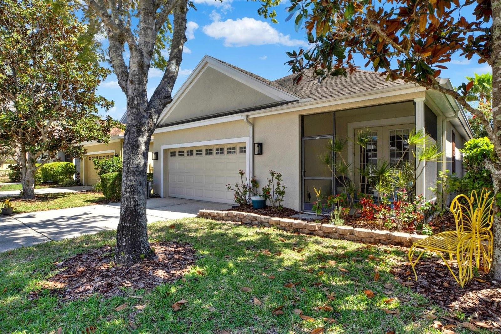 Rear facing 2 car garage