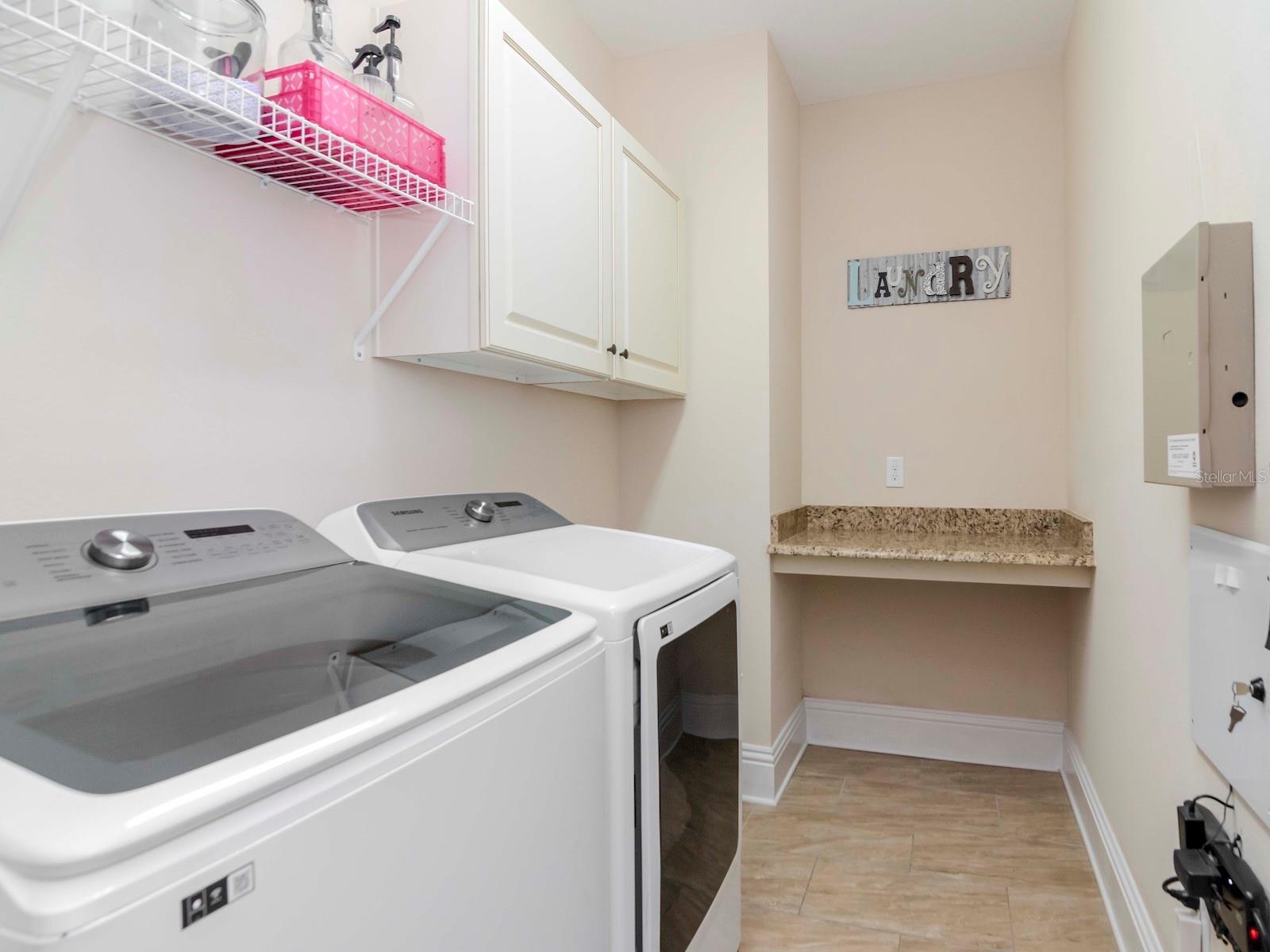 Downstairs laundry room with W and D hookups