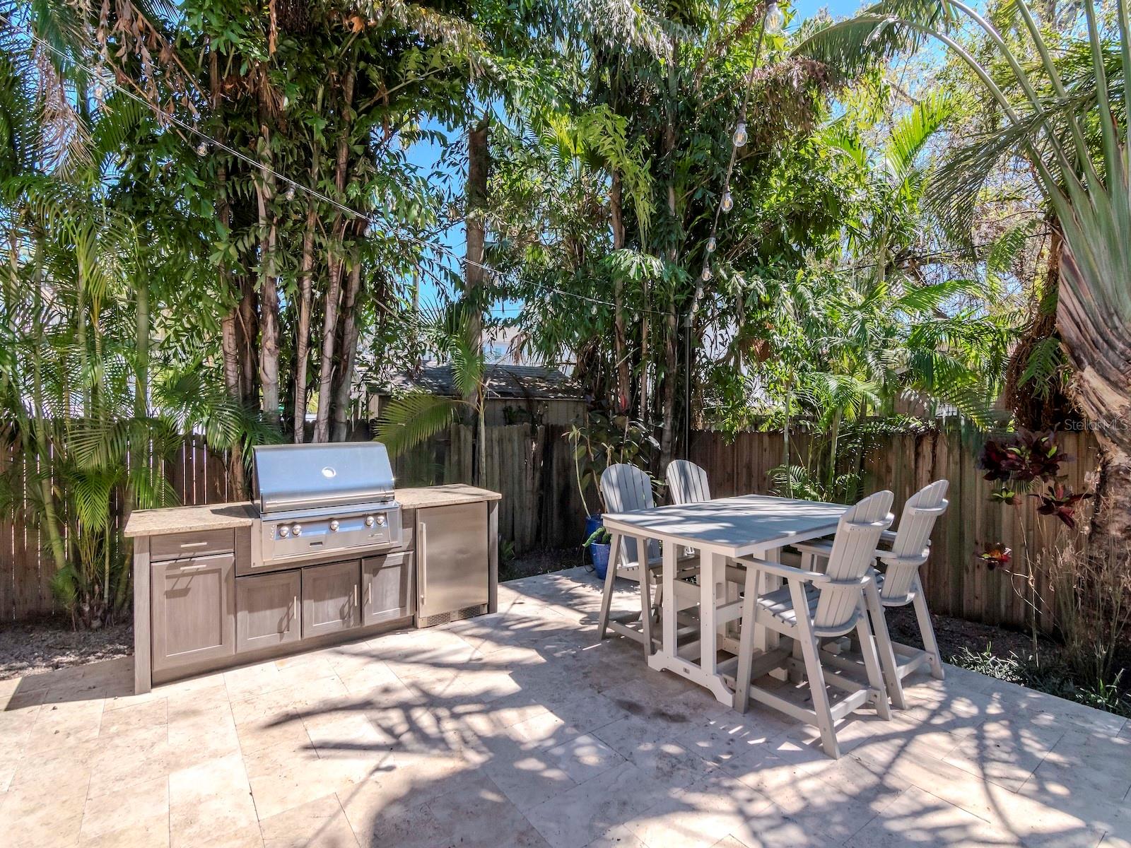 Grilling area and room for entertaining