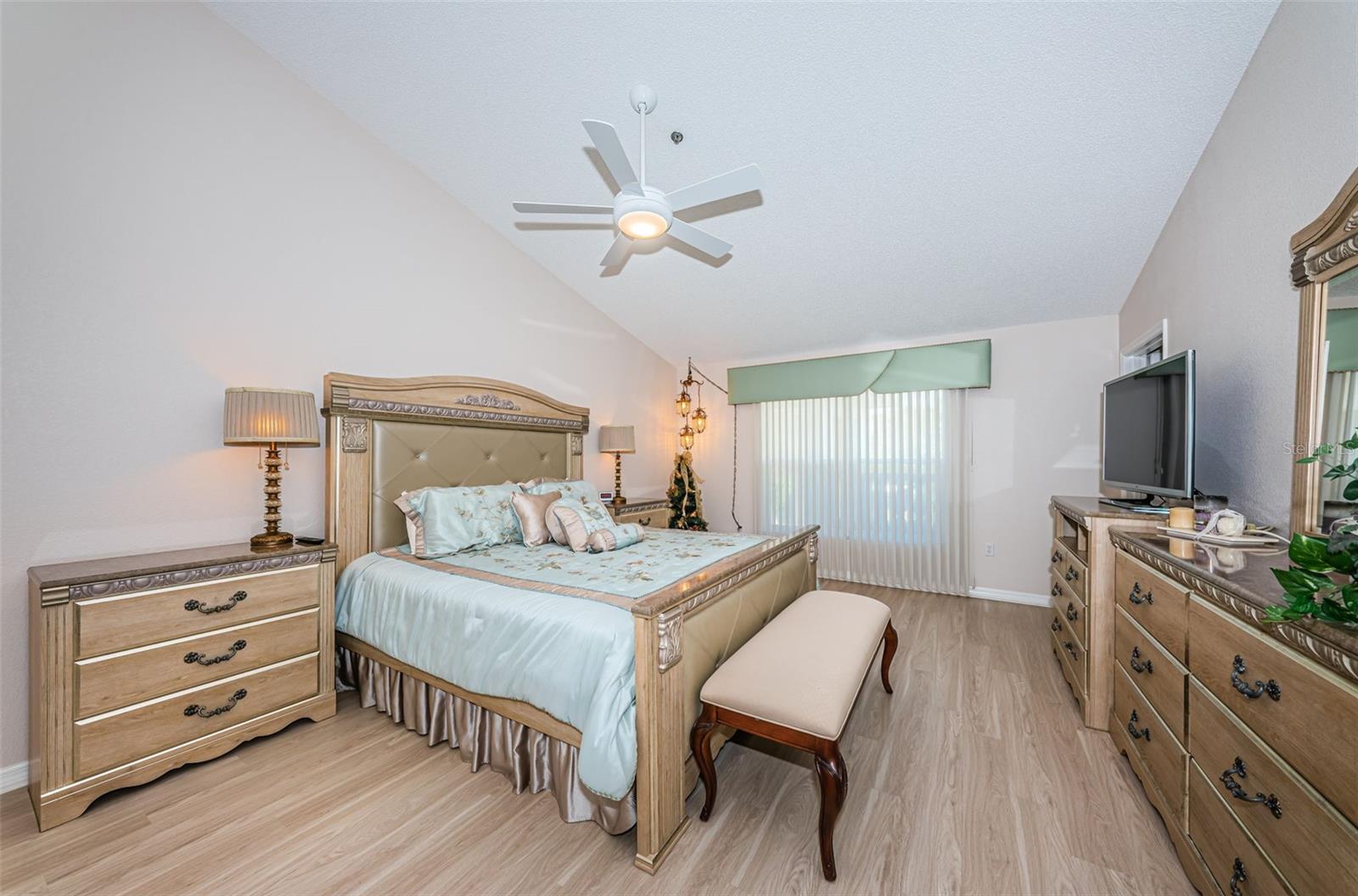 Primary Bedroom High Ceilings