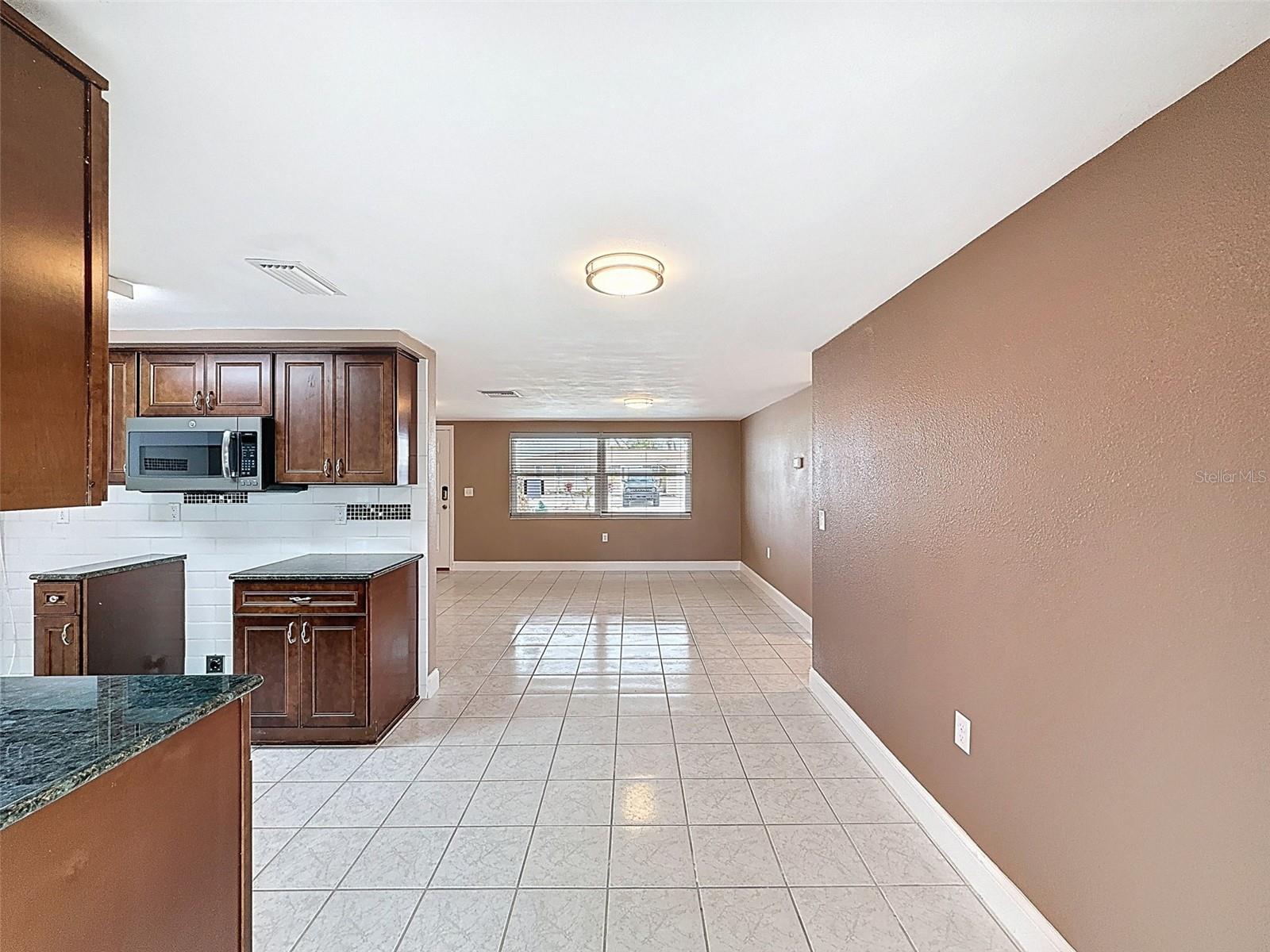 VIEW FROM BREAKFAST NOOK TO LIVINGROOM