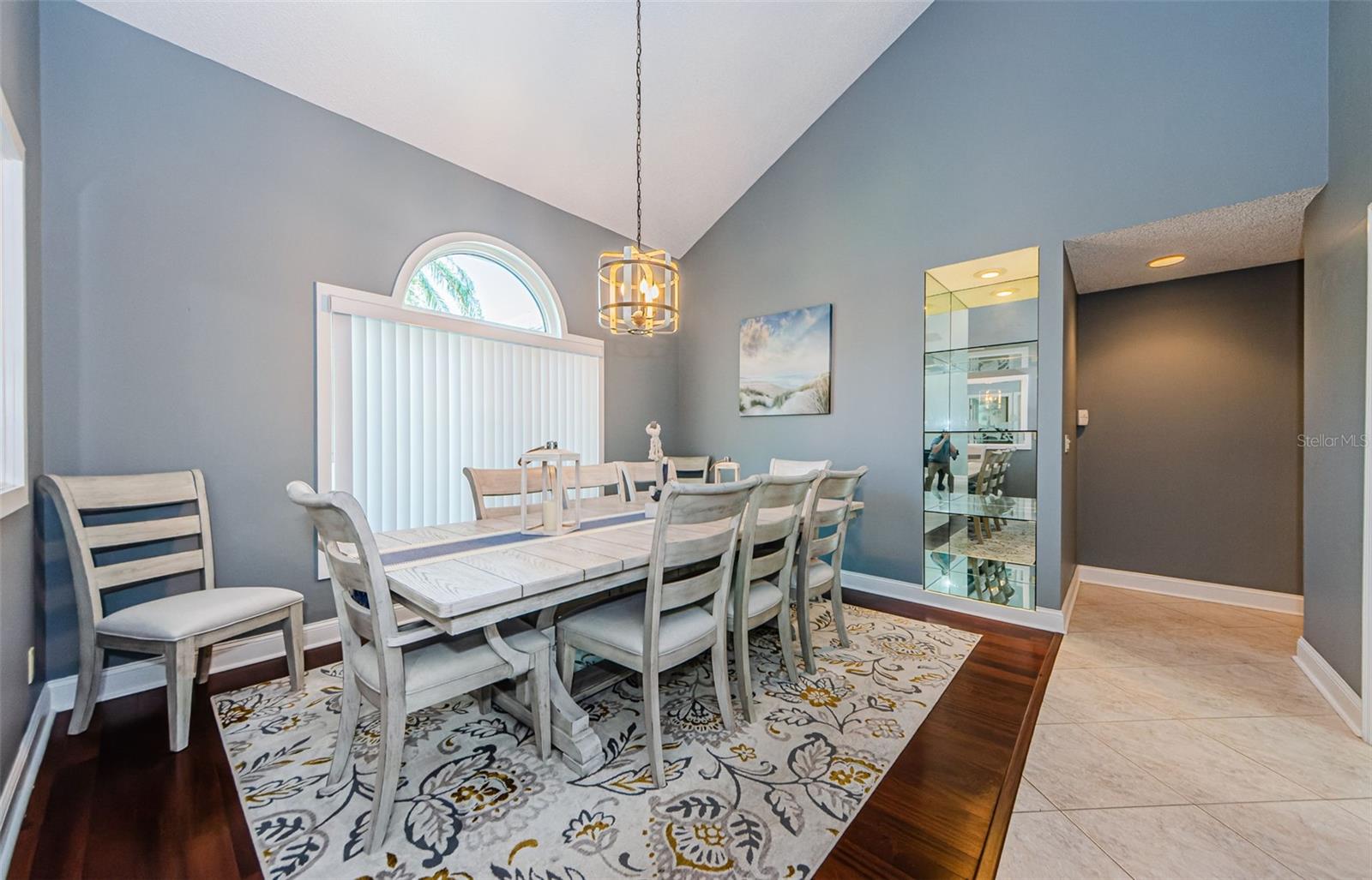 Entire view of dining room.