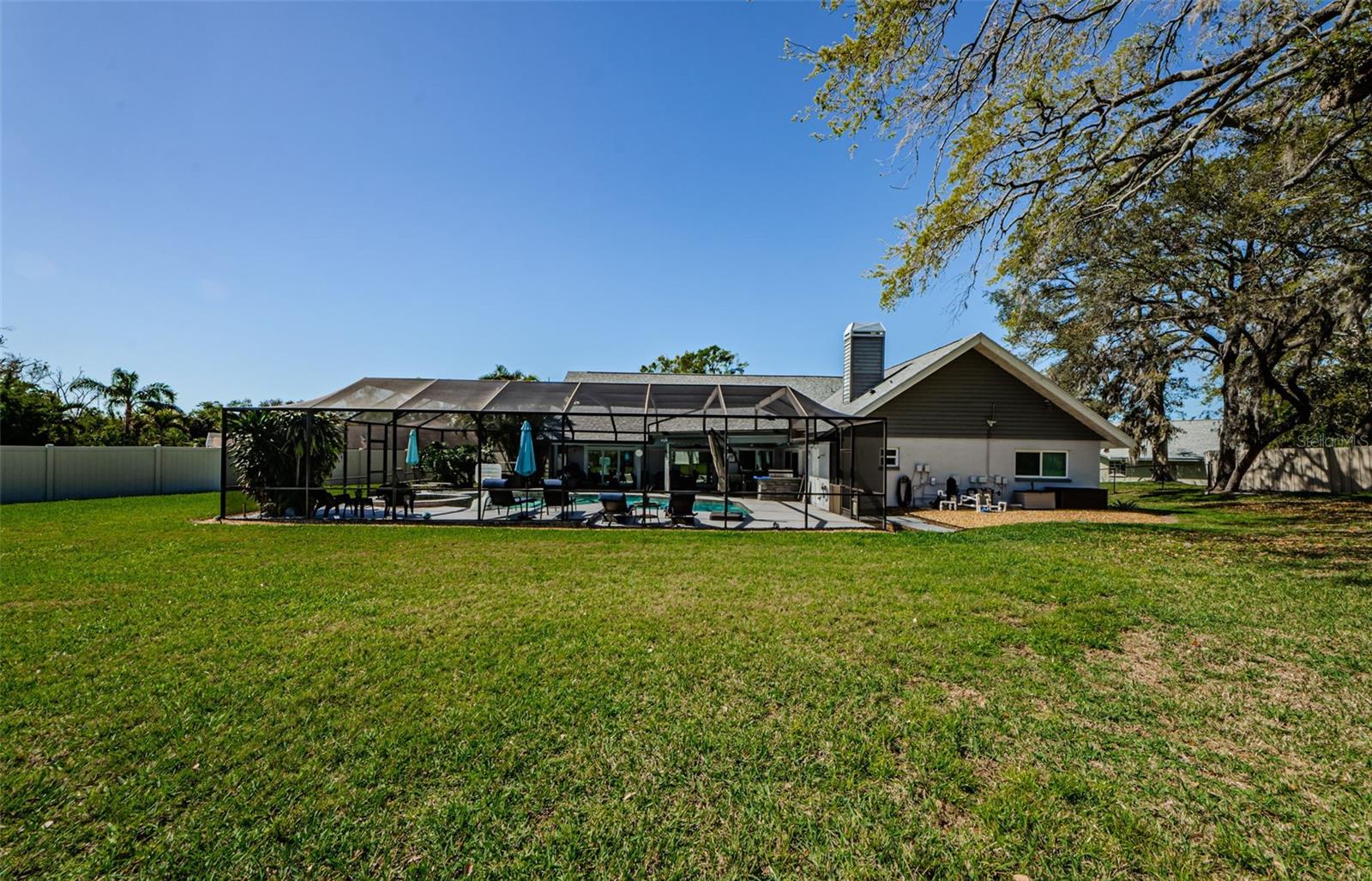 Back of house and pool.