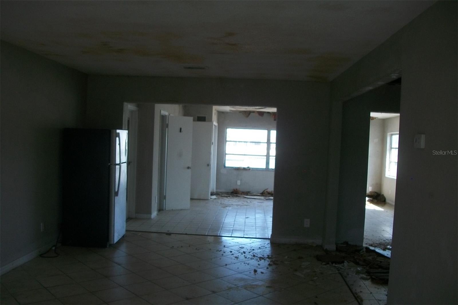 Living room (damage)looking into family room