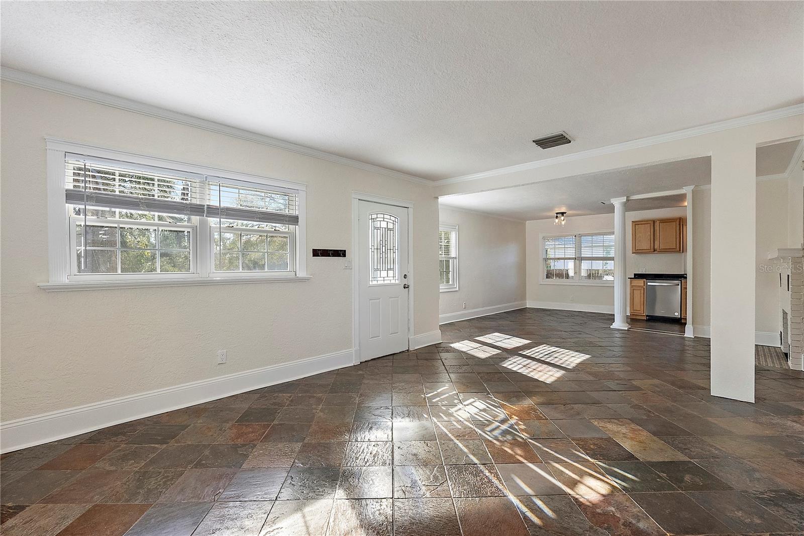 Living room view to entrance