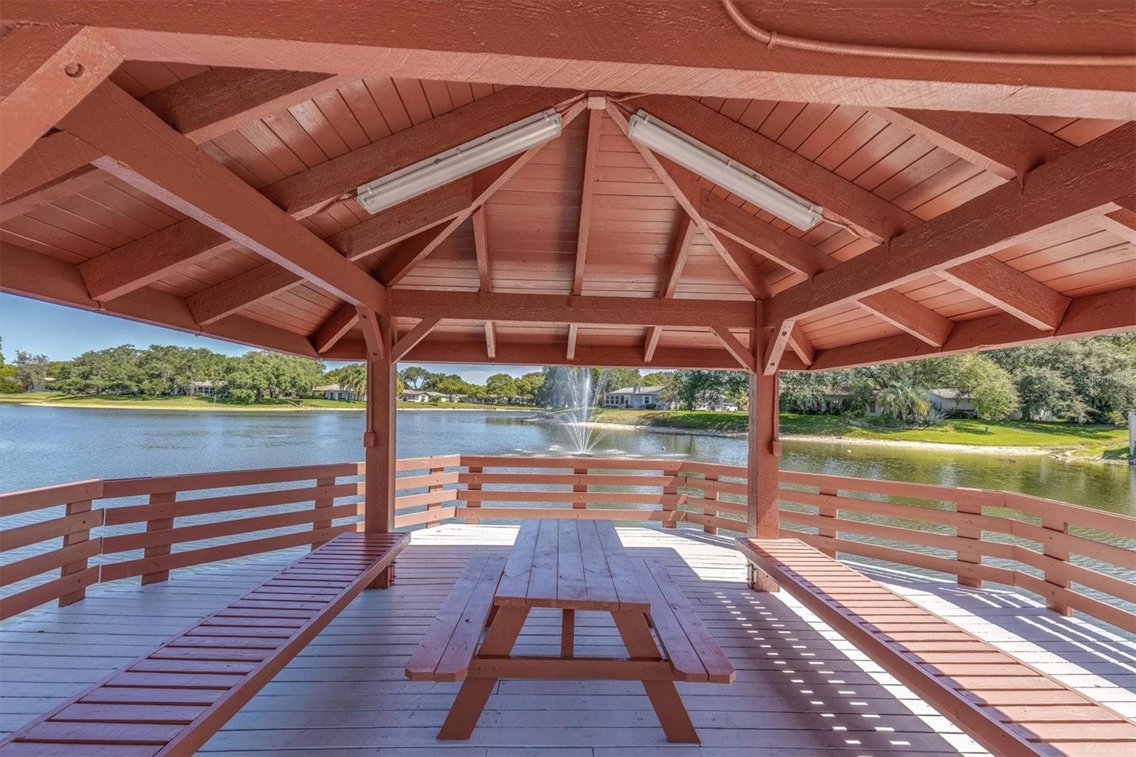 Dock on main lake of community at clubhouse