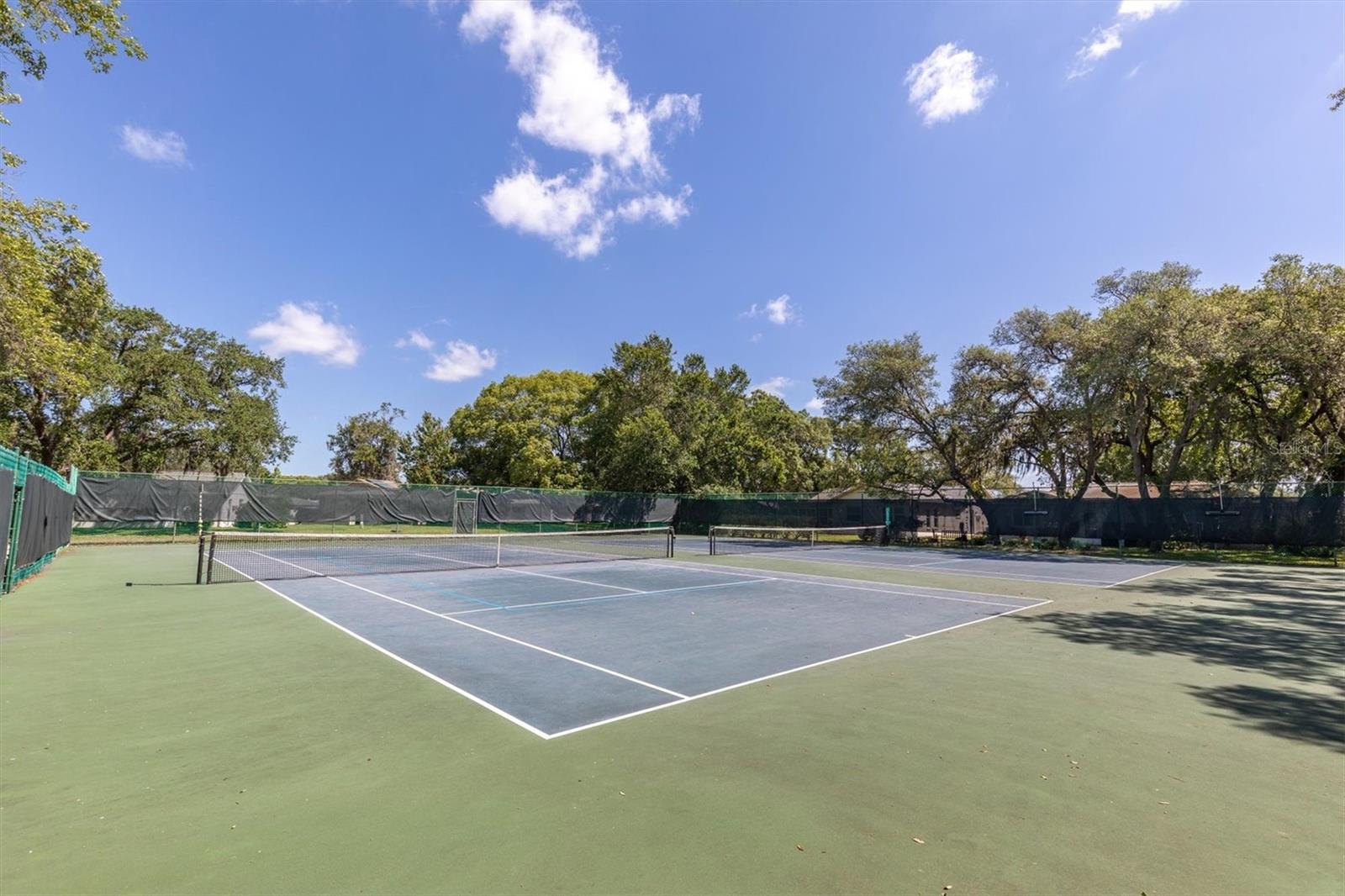 Tennis courts.