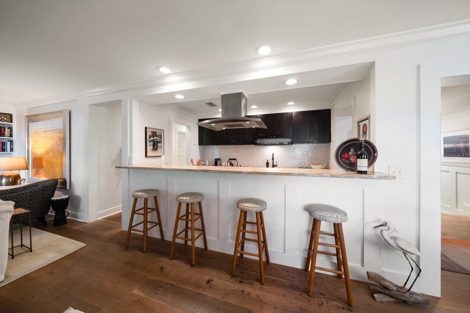 Gourmet Kitchen with Gas Range and Hood