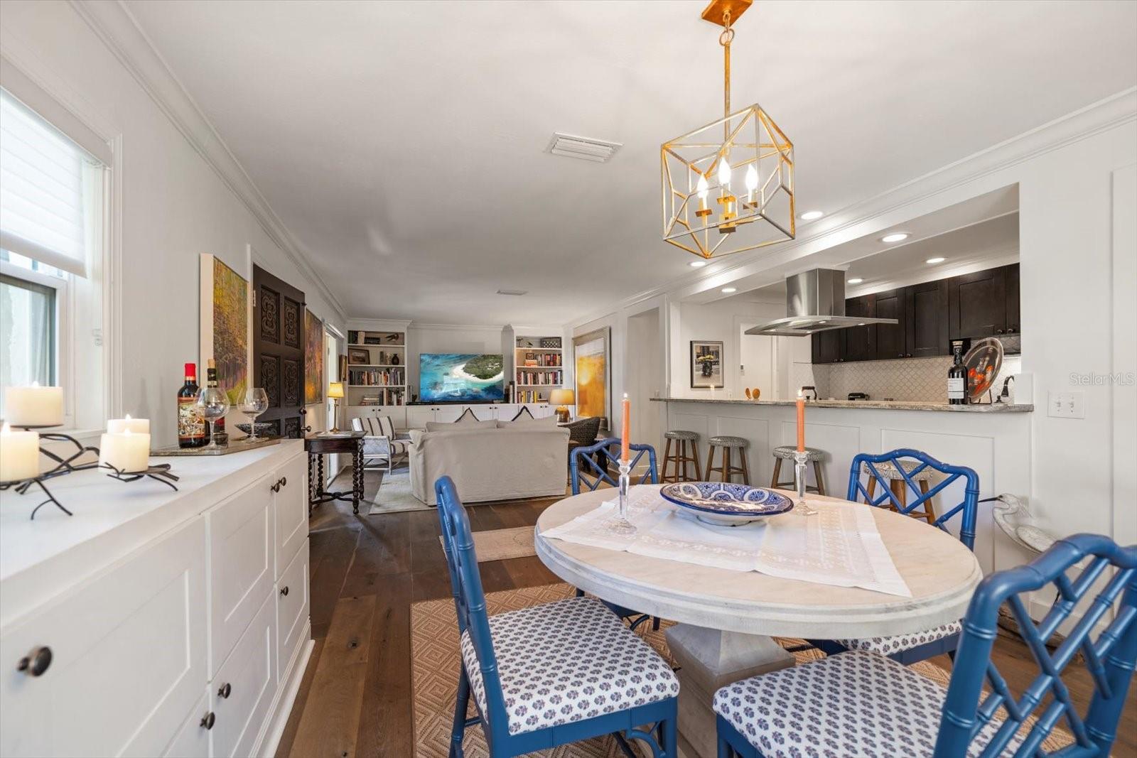 Charming Dining Room with Custom Built-In Hutch