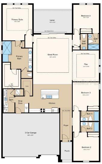 Structural Options Added Include: Gourmet Kitchen and Study