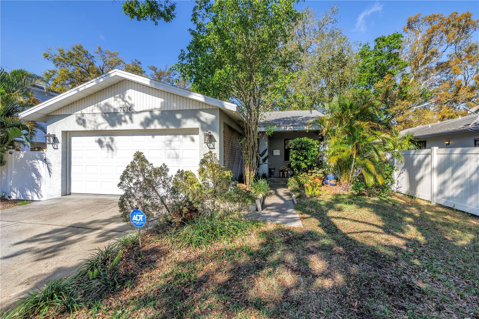 2 car garage and private front covered porch