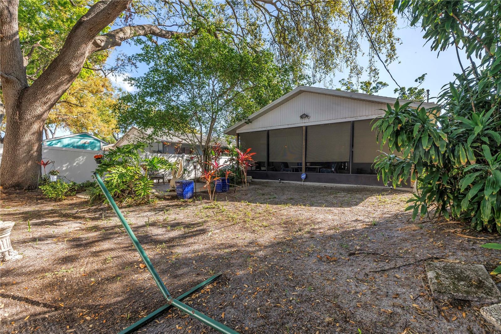 Large lot and lots of space in the backyard