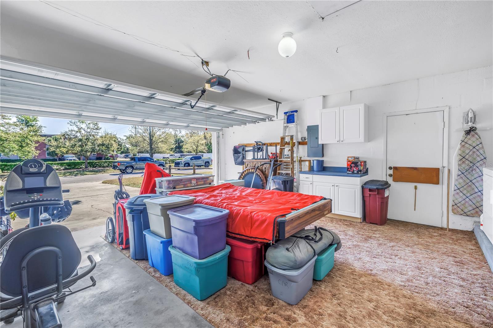 Fantastic 2-car garage with hurricane impact garage door.  Newer installation on the door