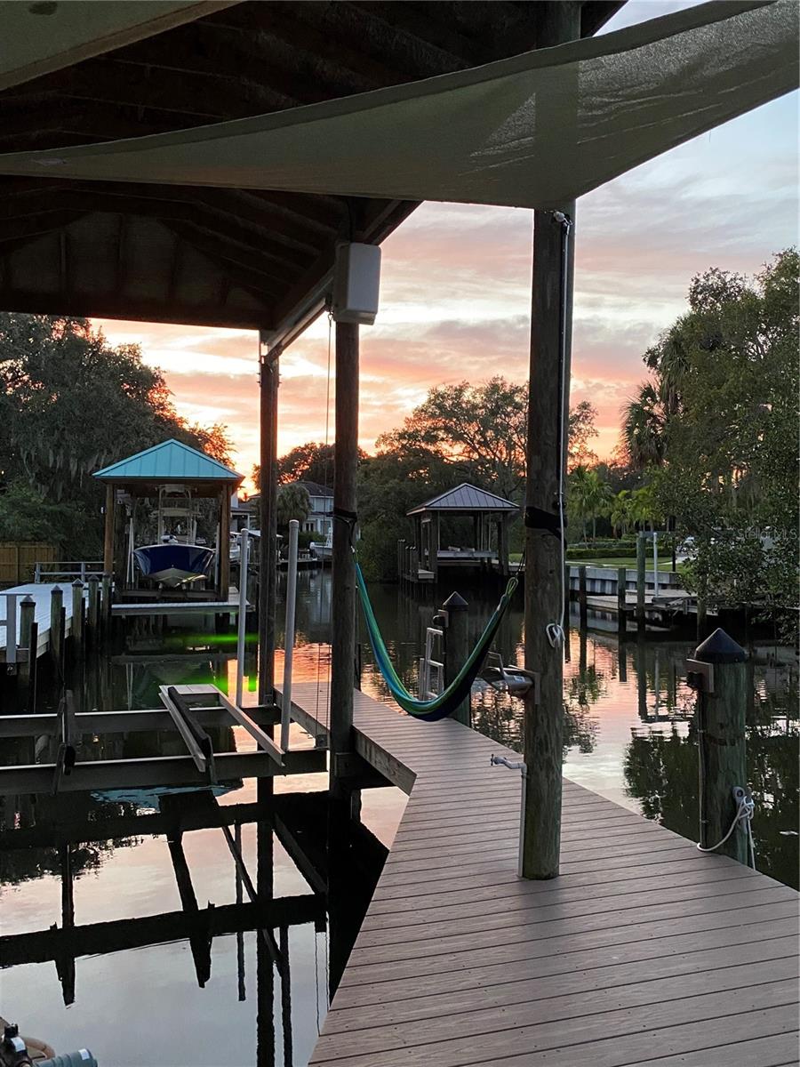 Enjoy sunset on the dock