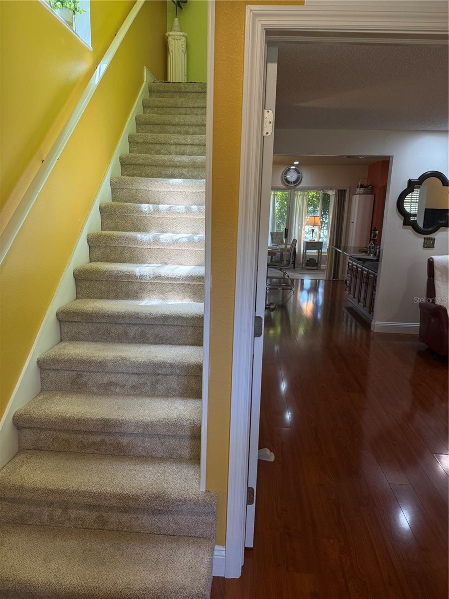 STAIRS TO THE SECOND FLOOR .