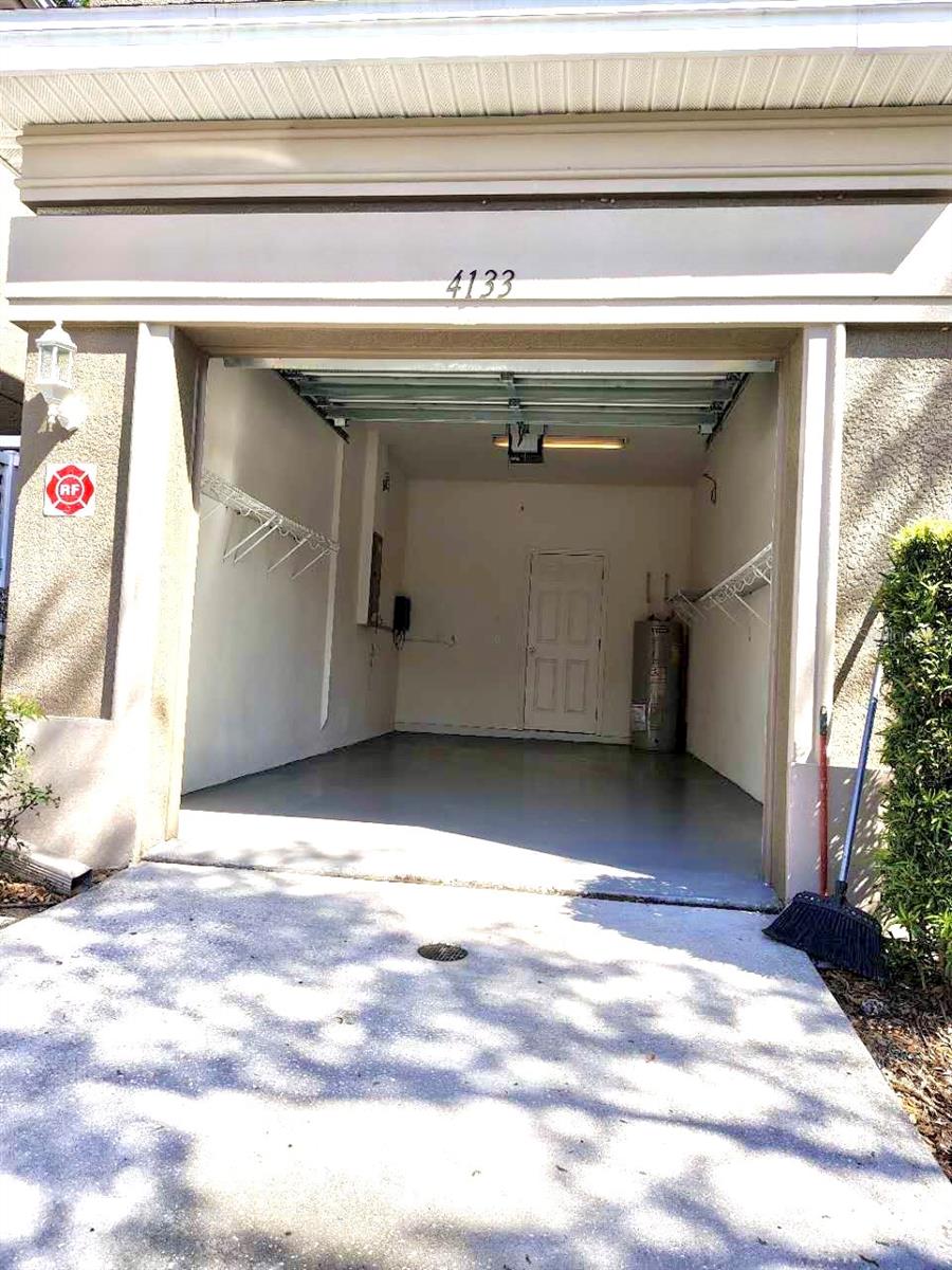 Garage with Freshly Painted Floor