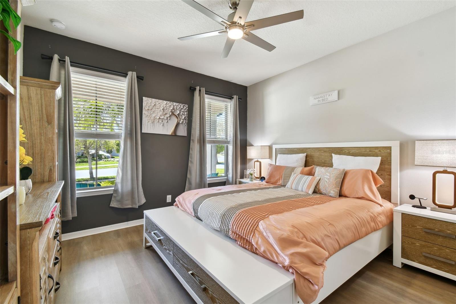 First floor guest bedroom with attached bath