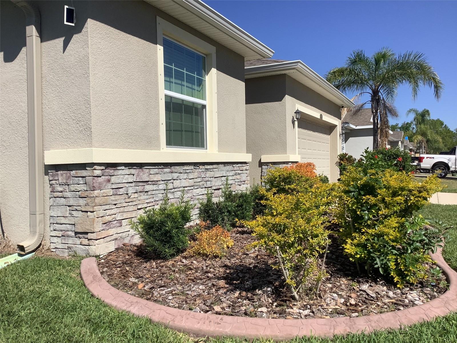 Beautiful Curbing in front  garden area